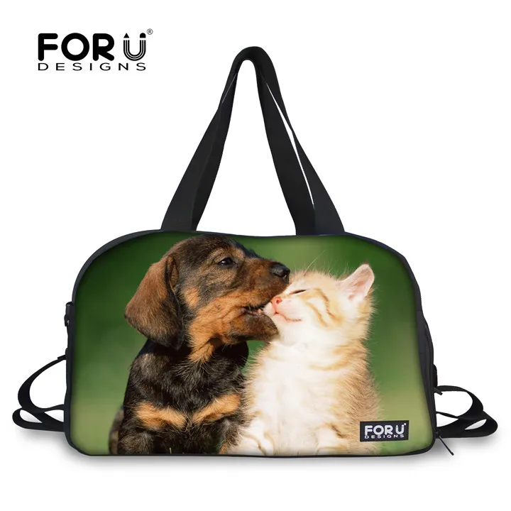 XQ0121T FORUDESIGNS спортивные сумки спортивная сумка для женщин фитнес Kawaii маленький кот Коврик для йоги с принтом сумки спортивные тренировочные сумки на плечо - Цвет: XQ0121T