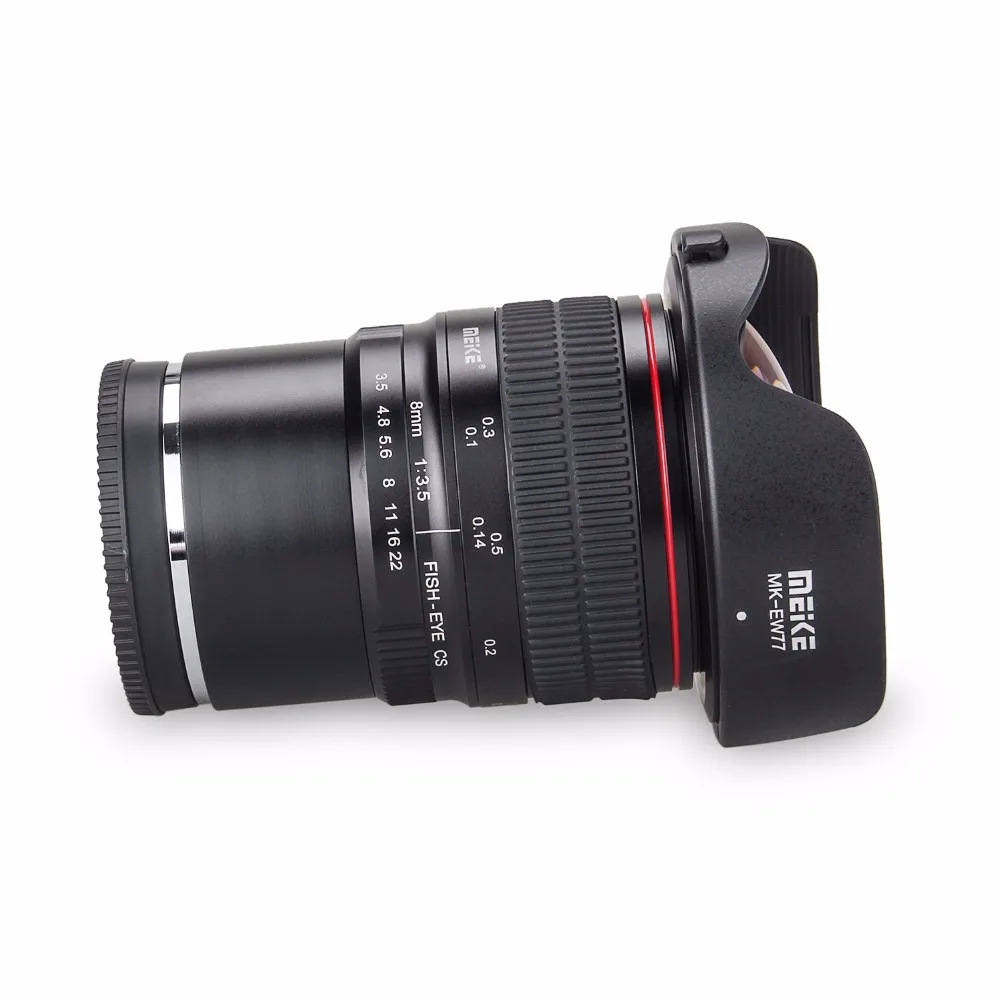 Meike 8 мм f/3,5 широкоугольный Рыбий глаз объектив для Nikon F-mount камера с APS-C