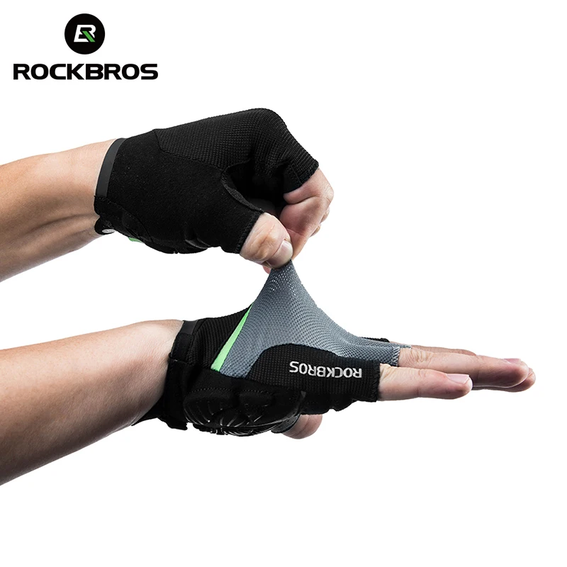Велосипедные перчатки ROCKBROS Нескользящие дышащие спортивные митенки с закрытыми