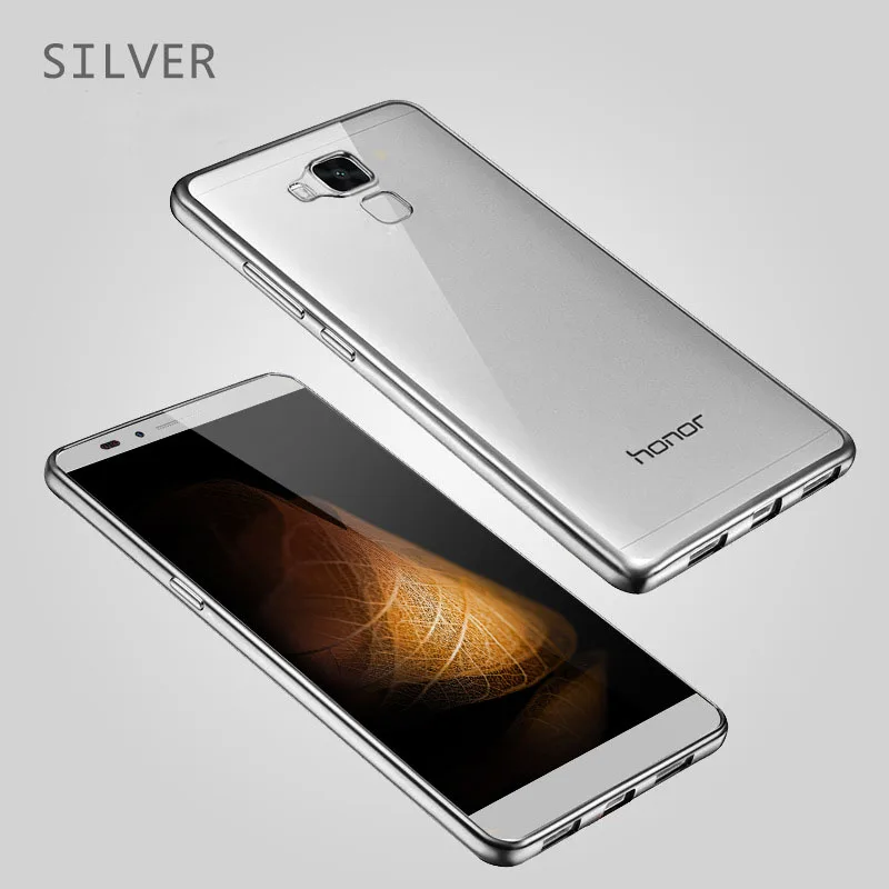 2016 Luxury Ultra Thin Clear Crystal Rubber Plating Electroplating TPU Soft Mobile Phone Case For Huawei Honor 5X Cover bag |