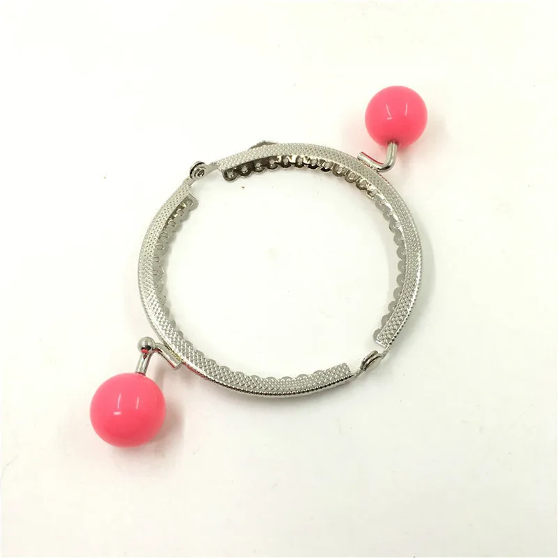 

10PCS Ruffled Arch Purse Kiss Clasps Clutchs Locks Metal Frames DIY Luggage Bag Accessories 8.5cm Candy Ball Head 14 Colors