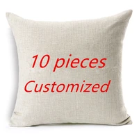 10 pieces together design picture here print pet wedding personal life photos customized gift home decoration cushion cover case