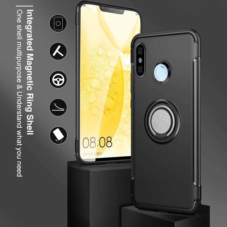 Чехол для Xiaomi Mi 8 SE чехол mi Max 3 Slilicone Xiomi 3D кольцо Магнитный Etui | Мобильные телефоны и