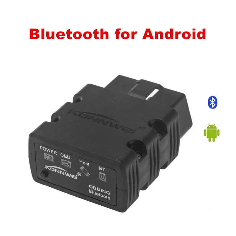 Konnwei KW902 ELM327 V1.5 OBD2 Bluetooth/Wifi OBDII CAN-BUS диагностический Автомобильный сканер работает на iOS iPhone Android Phone - Цвет: For Android