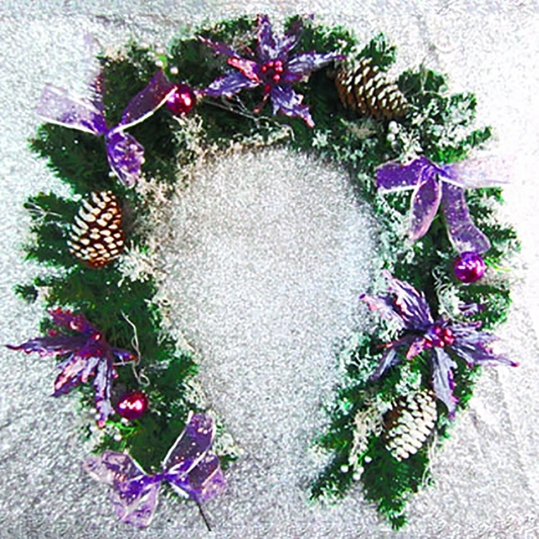 

New Christmas Garland Artificial Frosted Pine Garland Christmas Hanging Ornament Xmas Decoration