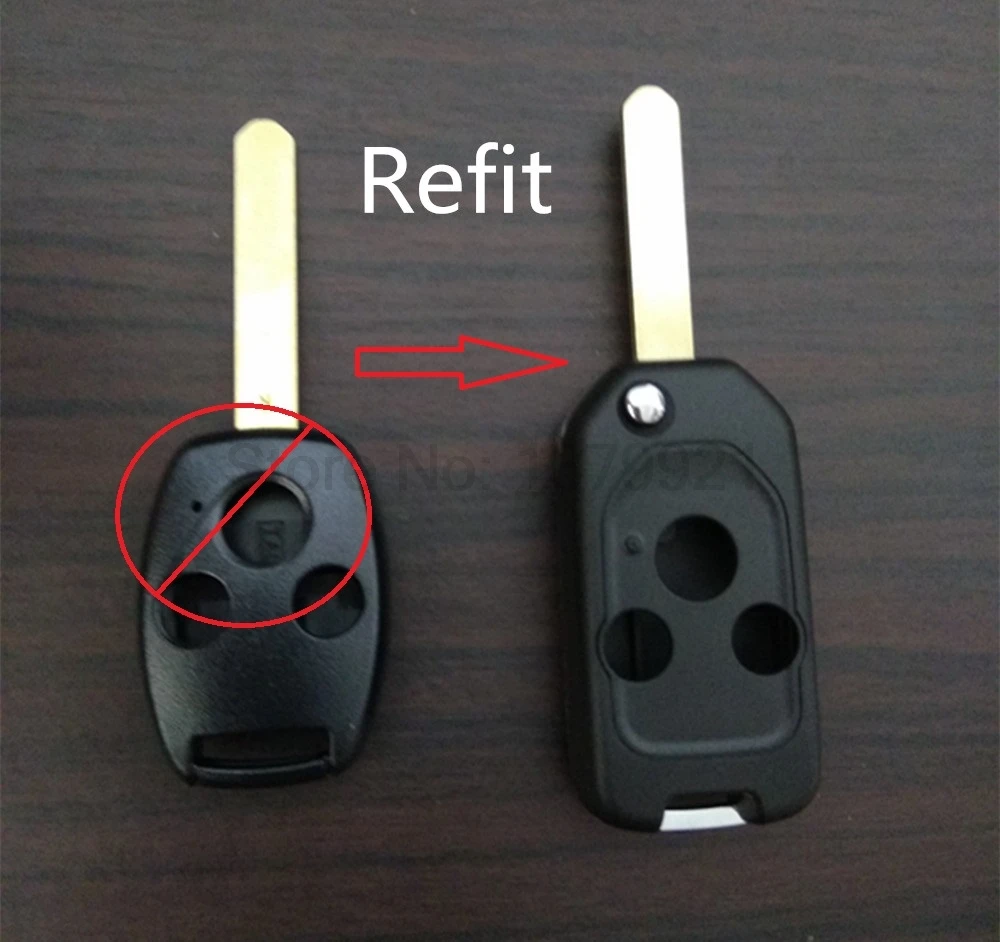 AUTEWODE 3 пуговицы замена Выкидной удаленный ключевой в виде ракушки Обложка для Honda