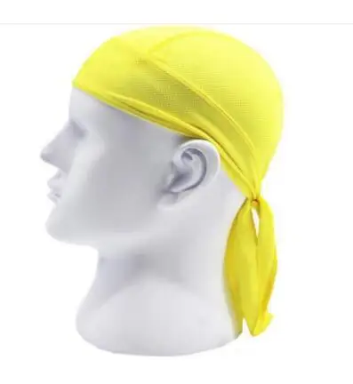 yellow 10 шт./партия быстросохнущая велосипедная Спортивная Кепка пиратская шляпа Беговая езда бандана головной платок велосипедная Кепка повязка на голову мужской головной платок - Цвет: yellow