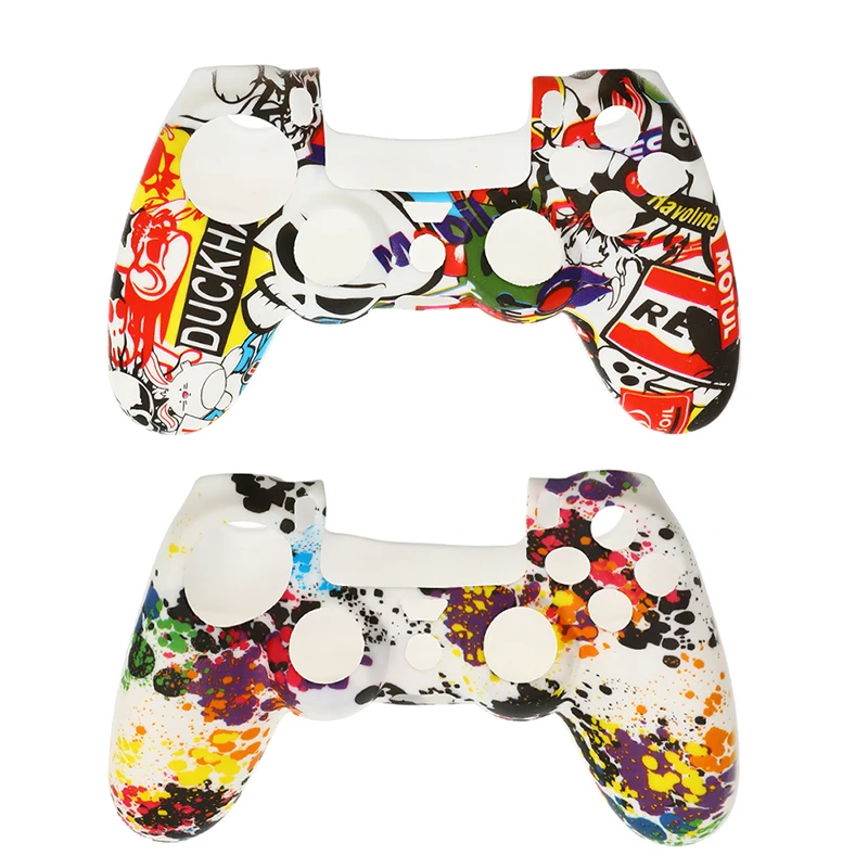 Силиконовый защитный чехол для контроллера Dualshock 4 PS4 с колпачками джойстика |