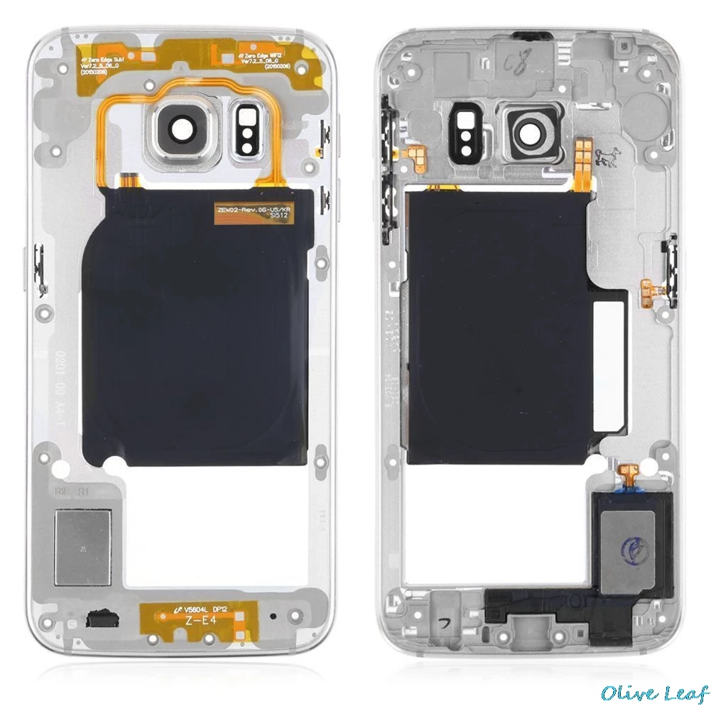 100% Оригинальный средний корпус задняя средняя рамка крышка для Samsung GALAXY S6 G920 G920F/