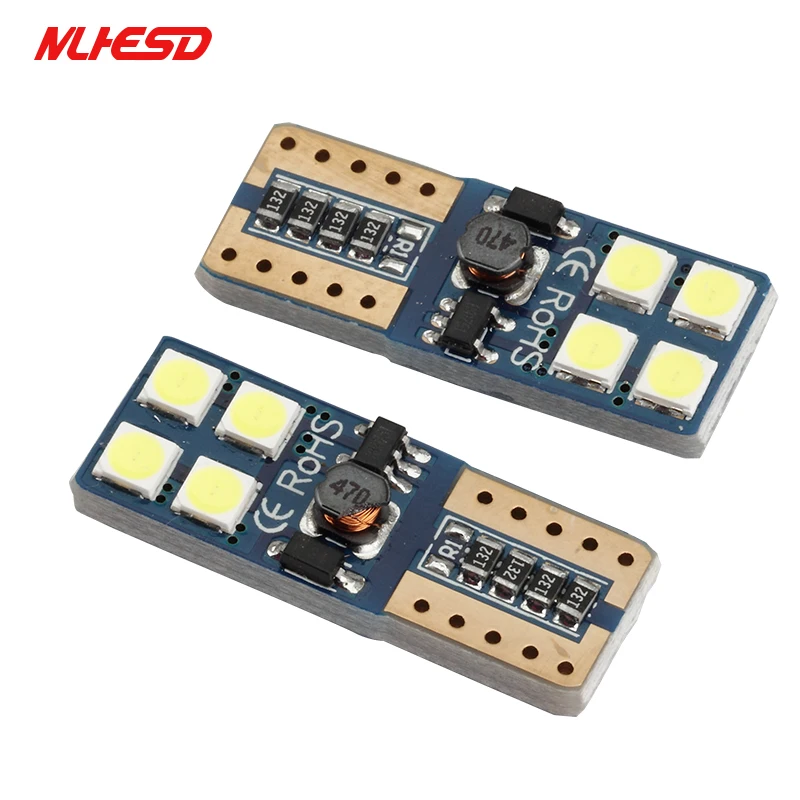 10 шт. T10 8SMD светодиодный 3030 SMD двухсторонний широкий светильник Подсветка