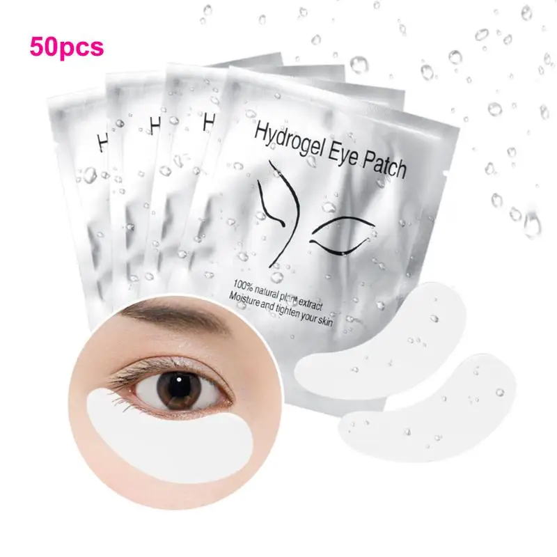 50PCS 2/10/30/50 шт, подушечки для глаз против морщин коллаген насадка для ресниц маска для глаз Уход за лицом гелевая повязка без ворса ресницы для наращивания Eyepads маска - Цвет: 50PCS