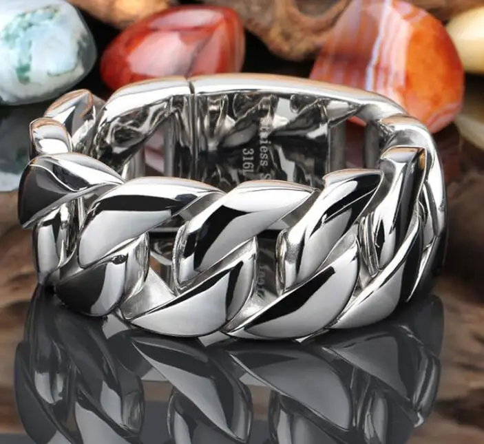 Мужской браслет из нержавеющей стали 316L 20/26/31 мм|boys bracelet|cuban braceletjewelry men |