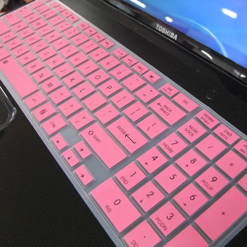 Силиконовая накладка на клавиатуру для ноутбука Toshiba Satellite C55D B5102 C850 C855 C870 C875 L850 L855