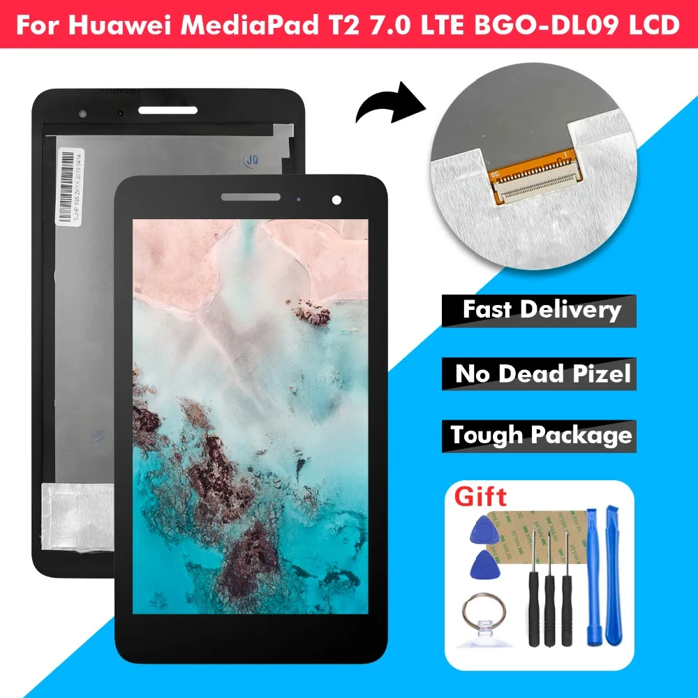 Для huawei MediaPad T2 7,0 LTE BGO-L03 BGO-L03A BGO-DL09 Сенсорный экран дигитайзер ЖК-дисплей в сборе