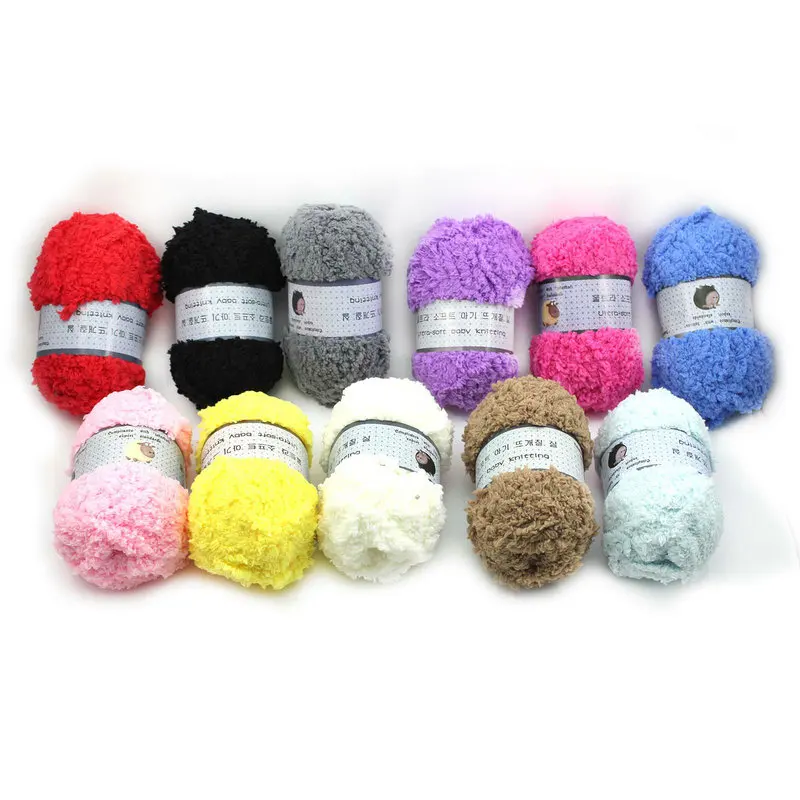 Colors Soft Plush Velvet Yarn Knitwear Craft Scarf Hat Gloves Knitting Ball | Thread