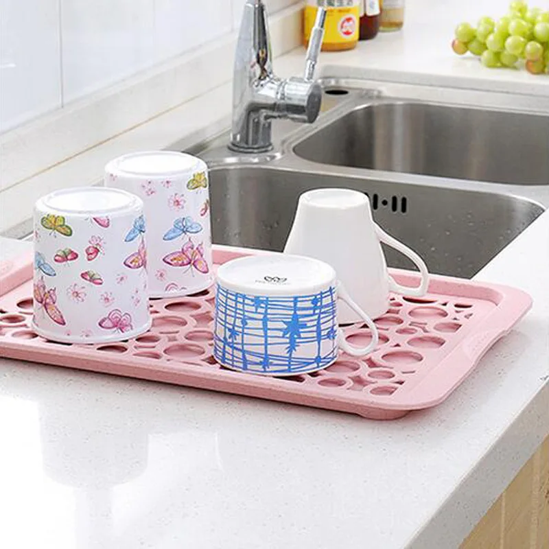 

Wheat Straw Drain Tray Environmental Degradation Hollow Double Fruit Bowl Kitchen Cup Storage Tray Living Room Tea Tray 3