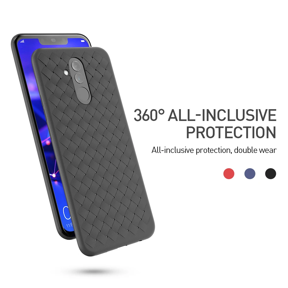 KEYSION супер мягкий чехол для телефона Huawei Mate 20 Lite роскошный сетчатый ткацкий