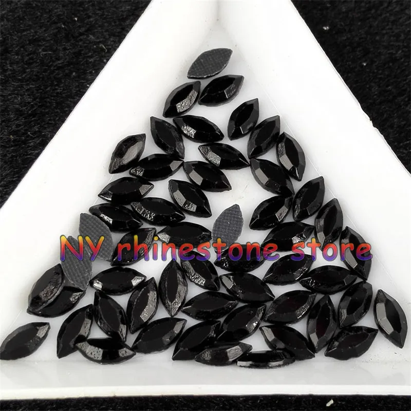 

DIY,Hotfix rhinestone,100pcs/bag,3.5mm*7mm,Black horse eye glass FlatBack Crystal Rhinestone For Clothes,shoes,pants,dress