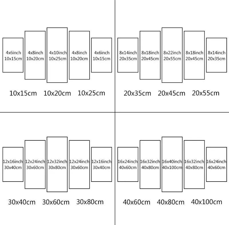 Настенные художественные плакаты Современное украшение для дома 5 панелей