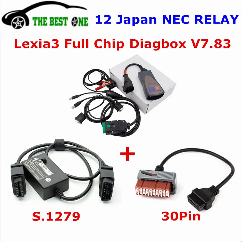 DHL Lexia 3 полный чип+ S.1279 модуль+ 30pin Lexia3 PP2000 Diagbox V7.83 Lexia-3 FW 921815C для Citroen/peugeot/PSA диагностический инструмент