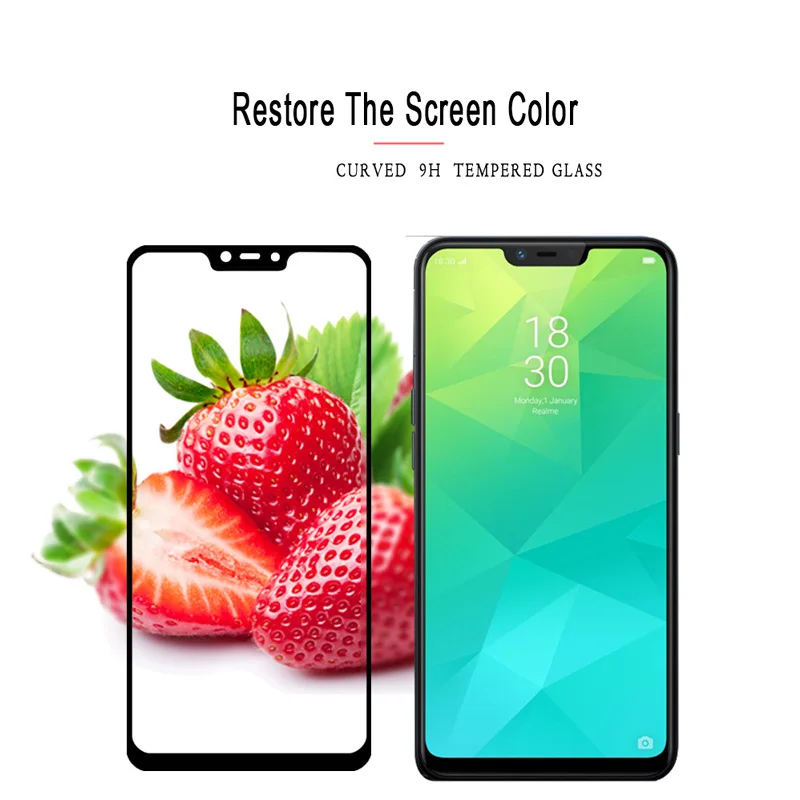 3D полное закаленное стекло для OPPO Realme 2 покрытие экрана Защитная пленка C1 |