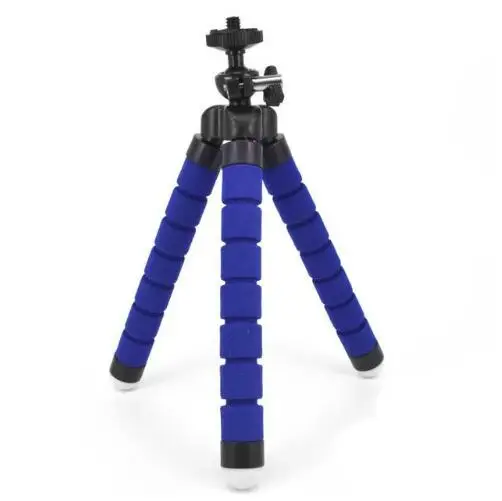 Blue Мини Гибкий губчатый штатив Осьминог для iPhone samsung Xiaomi huawei Мобильный телефон Смартфон Штатив для Gopro 7 6 5 камера - Цвет: Blue