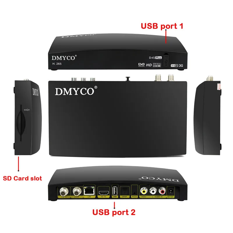 1 год Испания Европа 7 код D4S плюс DVB S2 цифровой спутниковый ресивер HD Lnb 1080P Wifi H.265