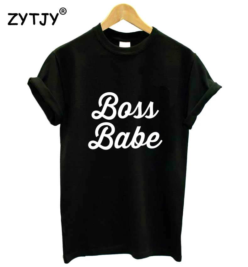 Футболка Boss Babe Женская хлопковая повседневная забавная для девушек Yong топ