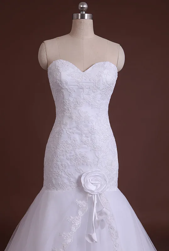 Vestidos De Novia на заказ цвета слоновой кости/Белый элегантные без бретелек Аппликации