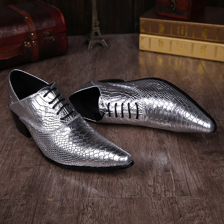 

Zapatos De Hombre Pointed Lace-up Shoes Men's Trend Wedding Shoes