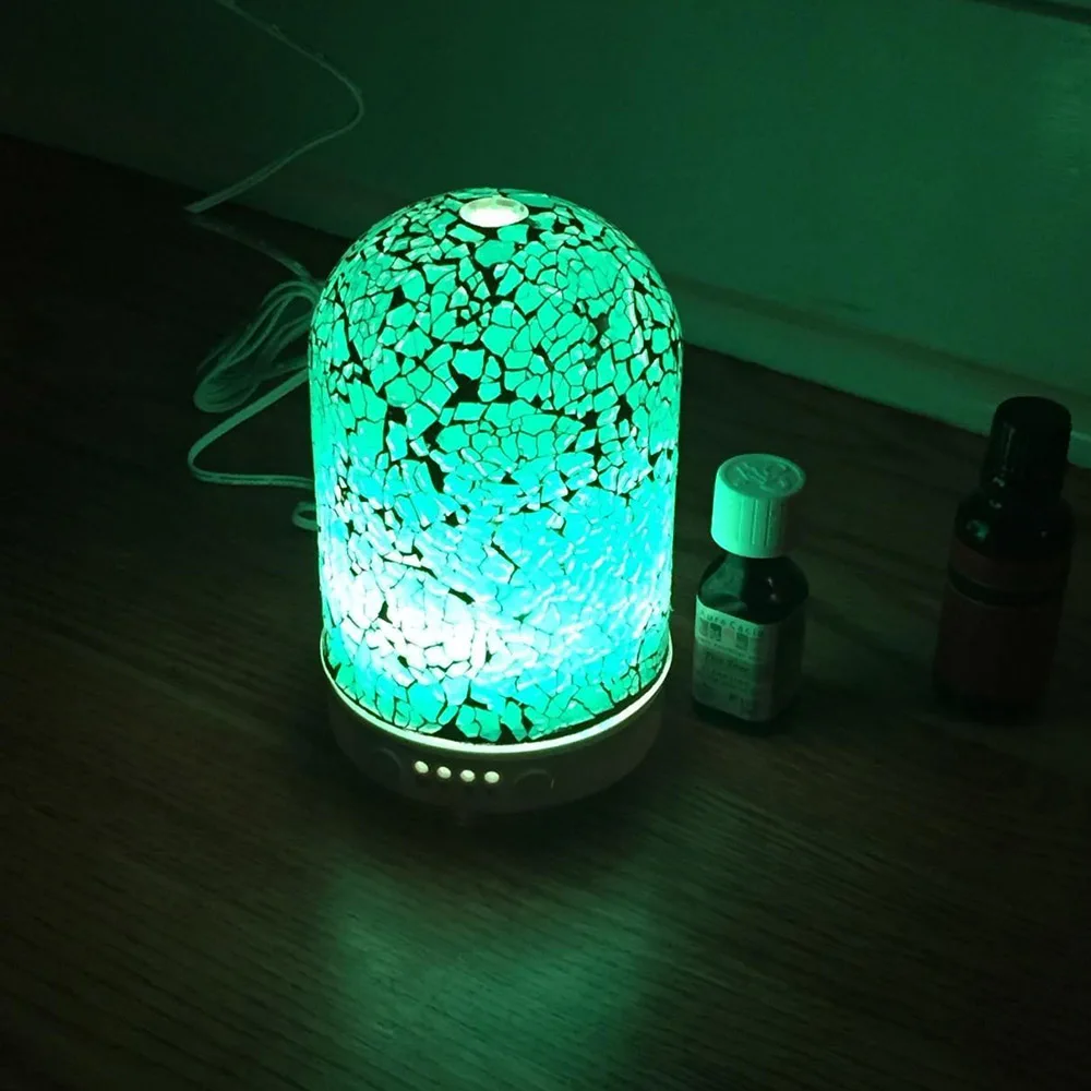 COOSA изумруд разбитое стекло ультразвуковой диффузор эфирного масла 100 мл