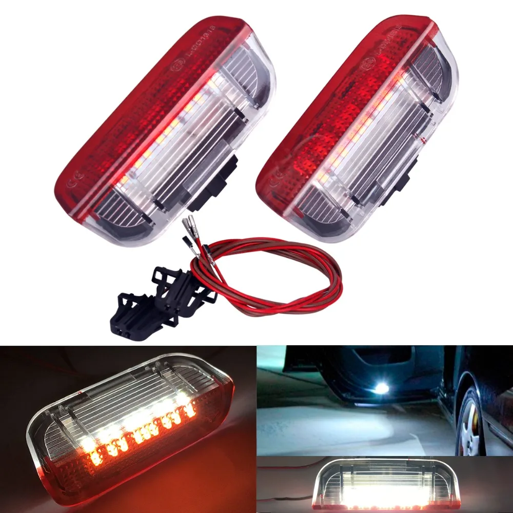 1-10 пар светодиодный светильник для автомобильной двери для Volkswagen VW Passat Scirocco Jetta Tiguan EOS CC Golf Sharan Sagitar Magotan Touareg