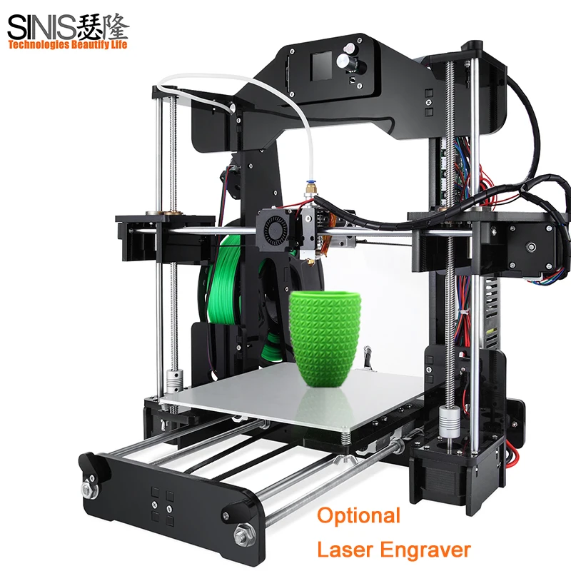 Высокая точность Reprap i3 3d принтер ЖК экран акриловая рамка Набор DIY большой Размер