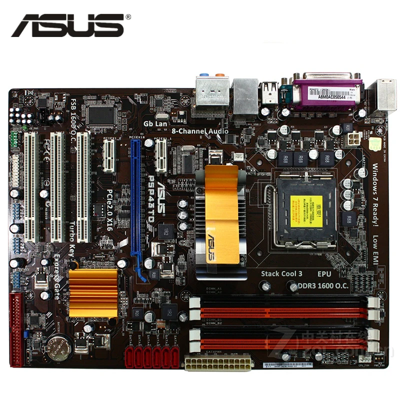 ASUS P5P43TD материнская плата LGA 775 DDR3 16 ГБ для Intel P43 настольная системная SATA II PCI E X16