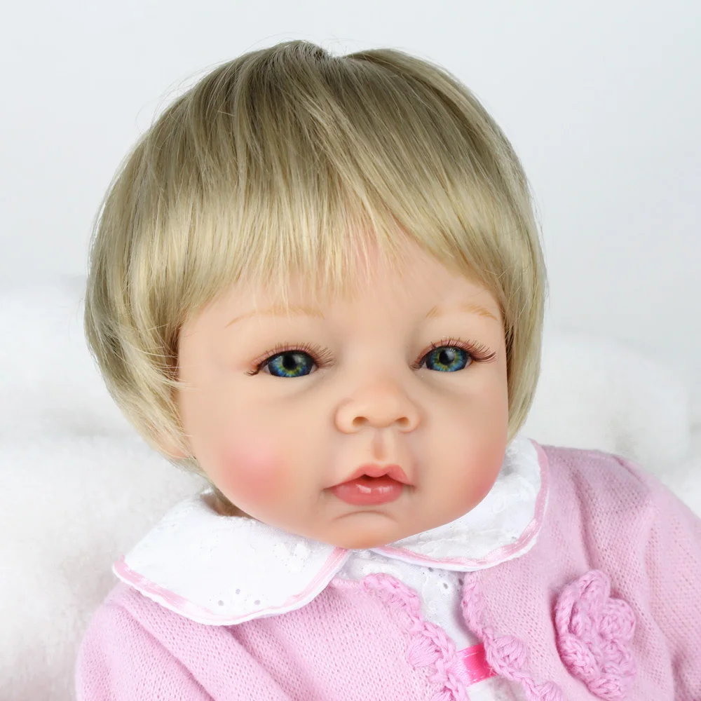 NPKDOLL игрушки 22 дюймов 55 см Кукла реборн мягкий корпус силиконовая девочка реалистичные BeBe Reborn ручной работы наборы игрушки на день рождения розовая принцесса