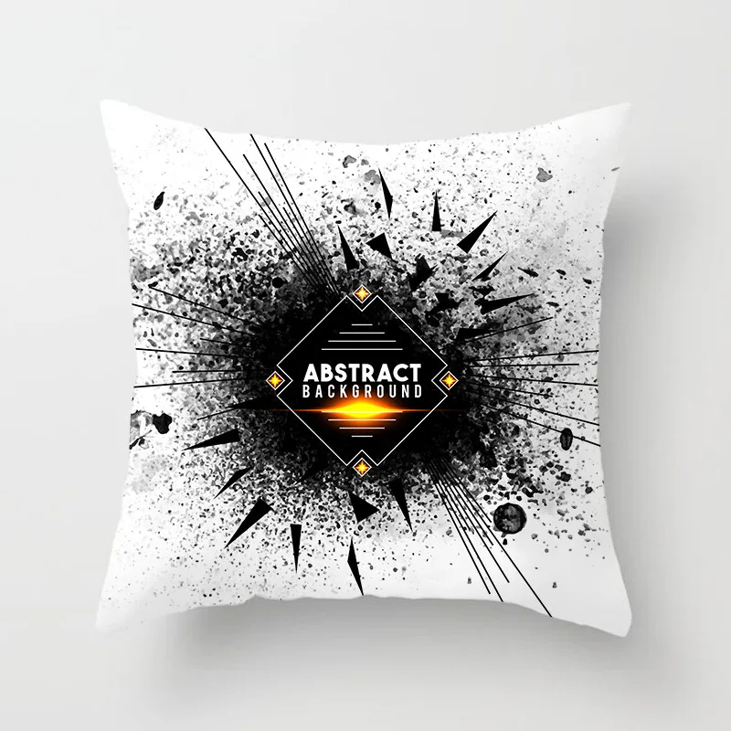 Чехол для подушки Fuwatacchi с чернильным рисунком наволочка градиентом гор кактус