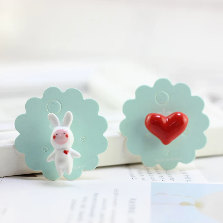 Мультяшная керамическая брошь кролик влюбленные пары Броши с сердечком
