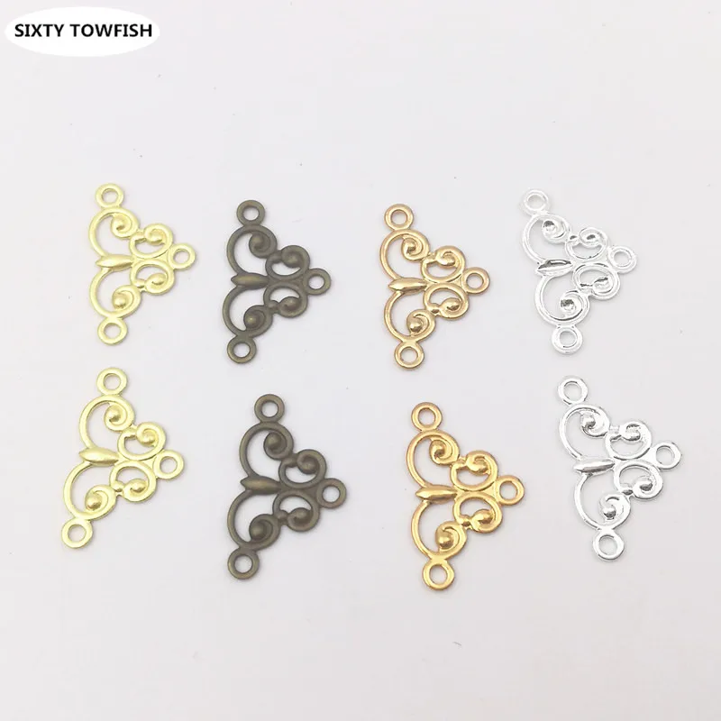 SIXTY TOWFISH 100 штук 18*10 мм 5 цветов латунь Винтаж DIY компоненты ювелирных изделий