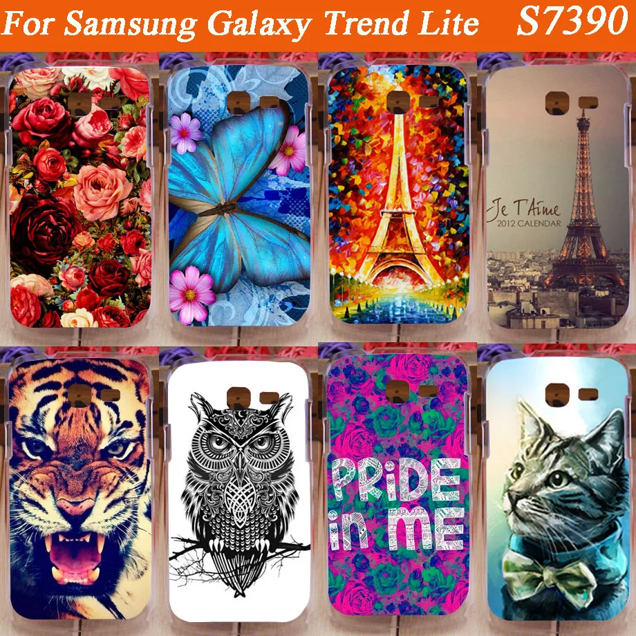 Модный Цветной чехол сделай сам для Samsung Galaxy Trend Lite S7390 S7392 жесткий с красивыми