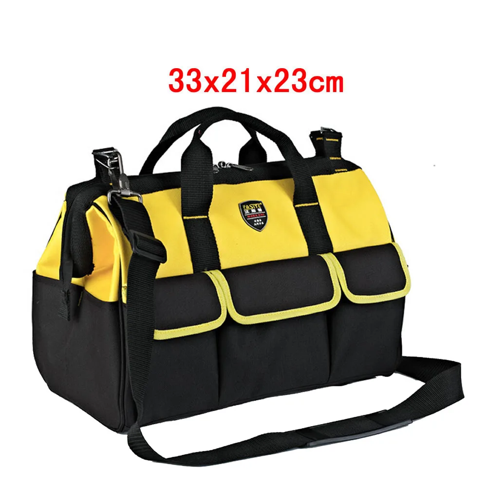 Желтый и черный 1" 33x21x23 см Экстра большой электрик сумка для инструментов оборудование держатель для инструмента ремень 600D Органайзер из Оксфорда сумки - Цвет: Желтый и черный