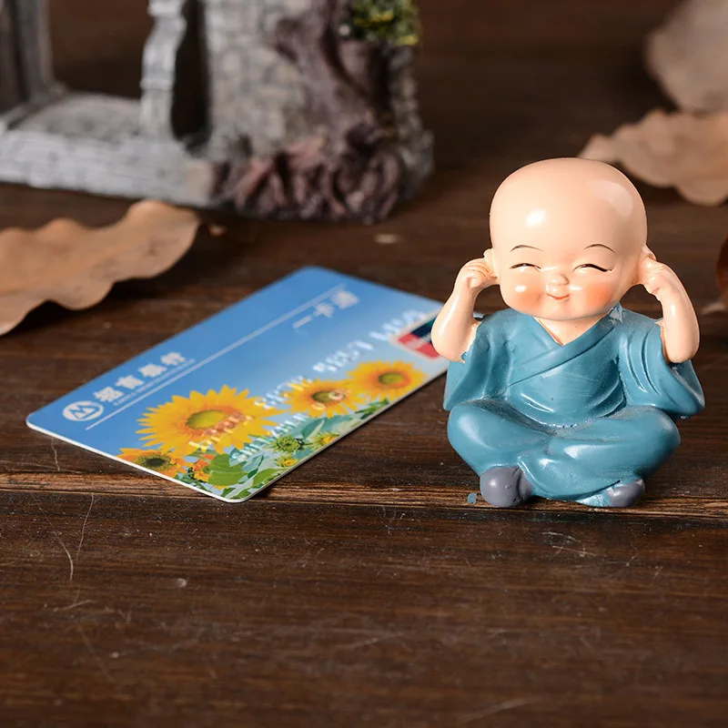 Милая Статуэтка монахи из эпоксидной смолы аксессуары для дома украшение