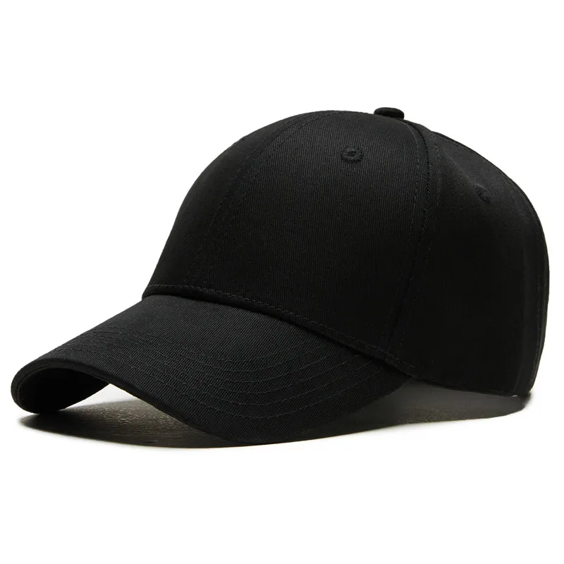 Однотонная мужская бейсбольная кепка Женская Повседневная шапка для папы черная
