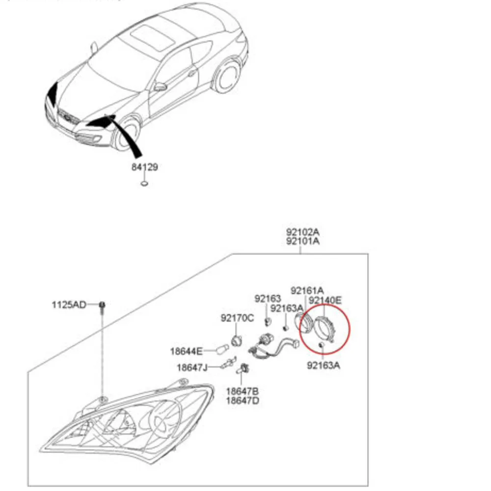 Оригинальная Пылезащитная крышка 1 шт. 92140 2M000 для Hyundai Genesis Coupe aftermarket