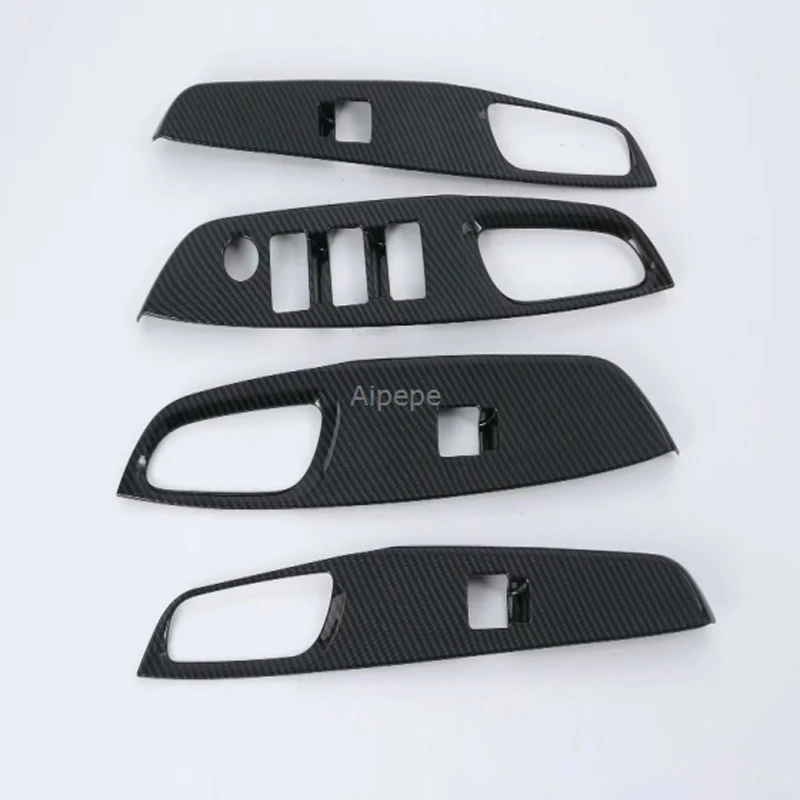 

For Toyota VIOS 2019 Car Decoration ABS Chrome Matte Door Window Armrest Cover Switch Panel Trim Molding Garnish
