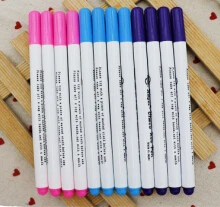 3 color 12pcs Sanbest 12 шт. стираемая ручка Водорастворимая Ткань двойная функция маркер ручка Портной Мел швейные принадлежности DIY Вышивка крестиком FL00018 - Цвет: 3 color 12pcs