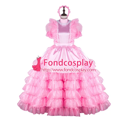 Горничная Сисси атласное платье Запираемая униформа косплей костюм на заказ [G2259]