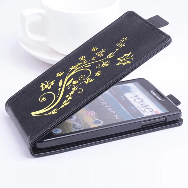 Золотой блестка Высокое качество Роскошный кожаный чехол для lenovo P780 s P 780 Крышка