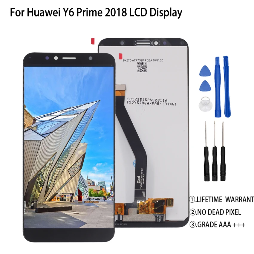 Оригинальный Для Huawei Y6 Prime 2018 ЖК дисплей с сенсорным экраном в сборе для ATU L11 L21 L22