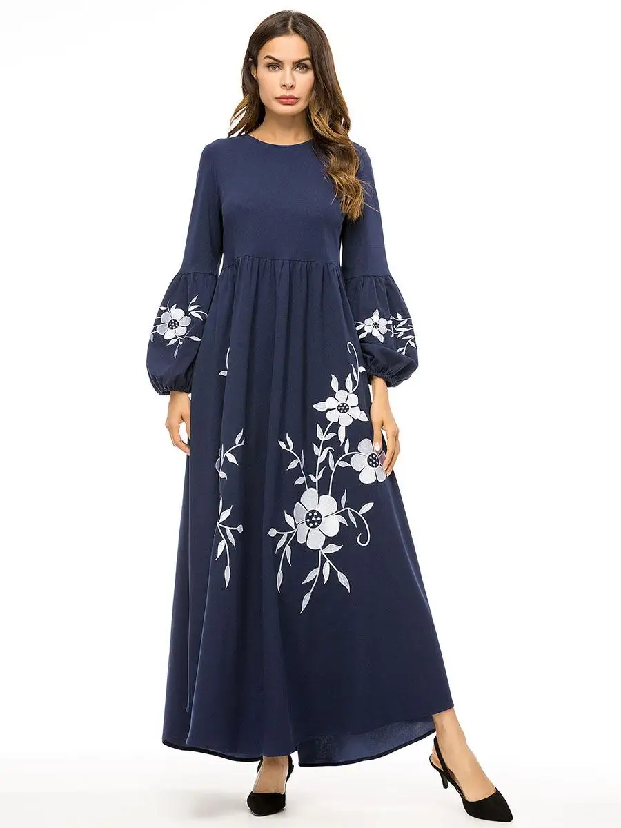 Длинная абайя турецкий исламский Катар мусульманский хиджаб платье женский