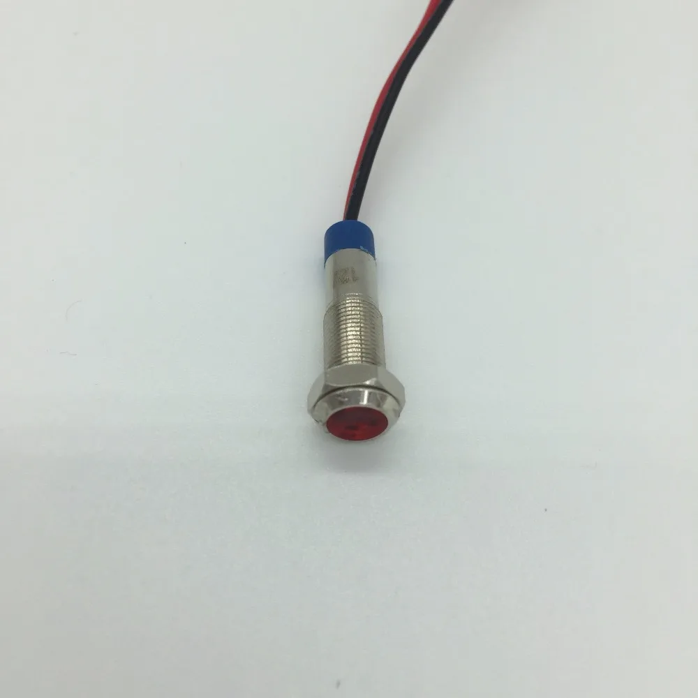 Zusen 6 мм 12V металлическая сигнальная лампочка водонепроницаемый сигнальная лампа(ZS06-D/12 V/N